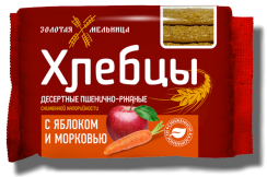 Хлебцы с яблоком и морковью